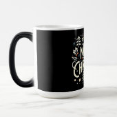 Mug Magique Joyeux Noël Typographie Graphique Blanche (Gauche)