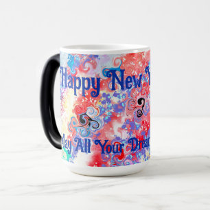 Mug Magique Joyeux Nouvel An Marbre coloré abstrait