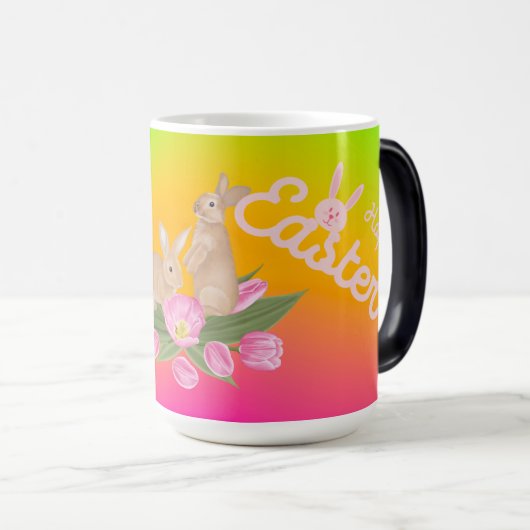 Mug Magique Joyeux Pâques (Devant droit)