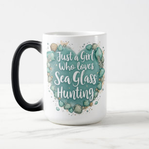 Mug Magique Juste une fille qui aime la chasse au verre de mer