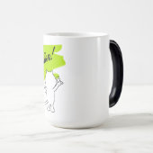 Mug Magique Kitten peinture "Purrrfection !" sur le mur. (Devant droit)