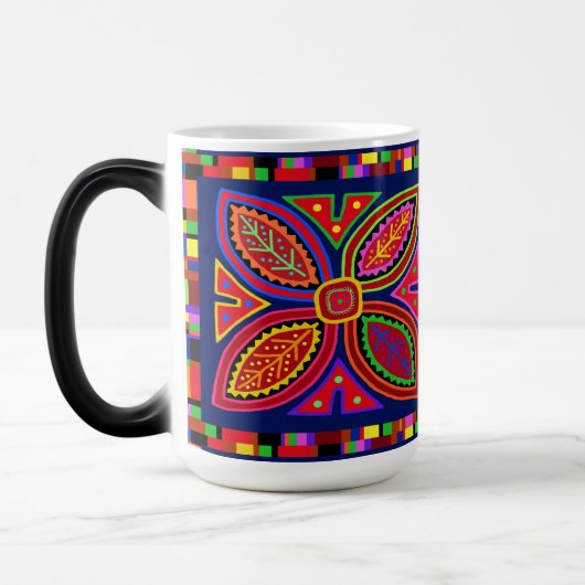 Mug Magique Kuna Indian Mola Flora (Gauche)