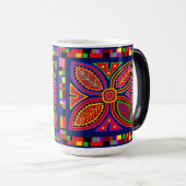 Mug Magique Kuna Indian Mola Flora (Devant droit)