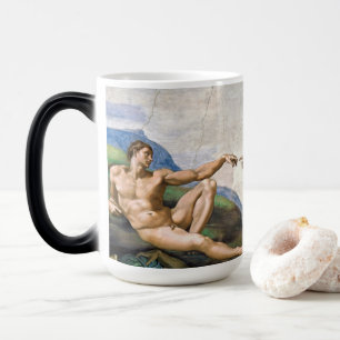 Mug Magique La création d'Adam par Michel-Ange Buonarroti