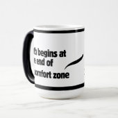 Mug Magique La croissance commence à la fin de votre zone de c (Devant gauche)