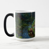 Mug Magique La grenouille des arbres dans un étang paysage fau (Gauche)