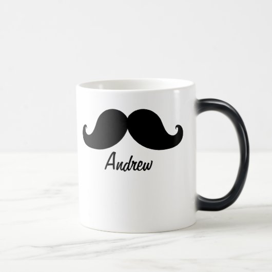 MUG MAGIQUE LA MEILLEURE MOUSTACHE NOIRE PERSONNALISÉE (Droite)