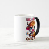 Mug Magique La vie arrive, le café aide  (Devant droit)