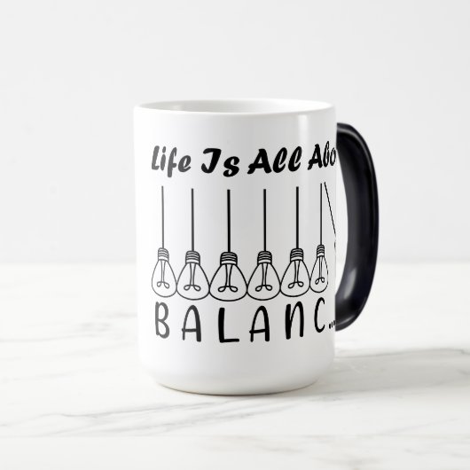 Mug Magique La vie, c'est l'équilibre de l'inspiration de moti (Devant droit)