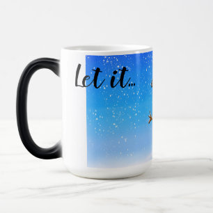 Mug Magique Laisse-le neiger jolis bonhomme de neige en haut c