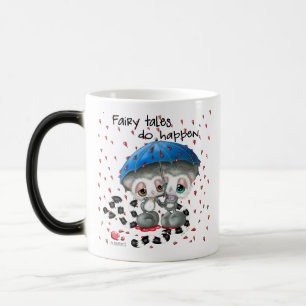 Mug Magique L'Amour sous le parapluie - Joli couple de lémurie