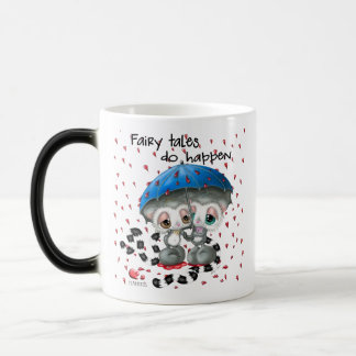 Mug Magique L'Amour sous le parapluie - Joli couple de lémurie