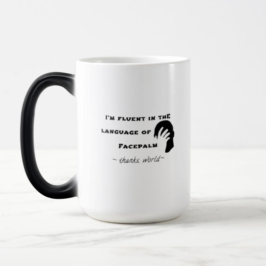 Mug Magique Langue du Facepalm (Gauche)