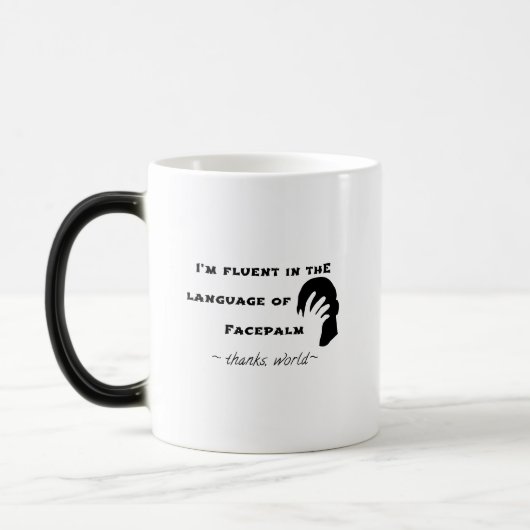 Mug Magique Langue du Facepalm (Gauche)
