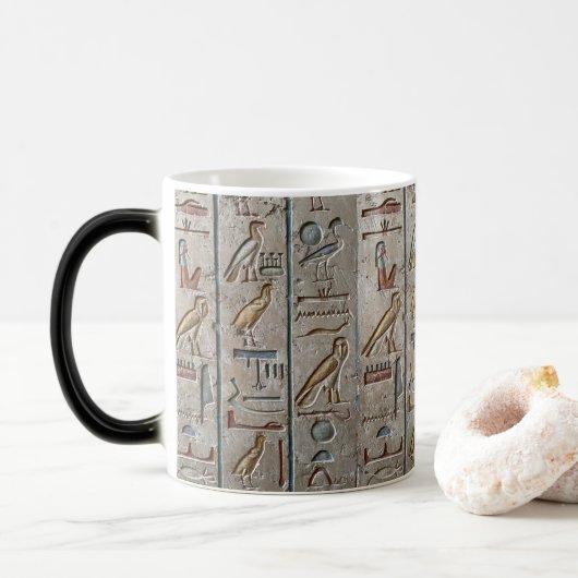 Mug Magique Langue Hiéroglyphique de l'Égypte ancienne gravée (Avec donut)