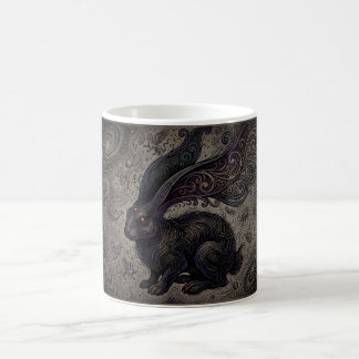 Mug Magique Lapin gothique de Pâques parmi les étoiles
