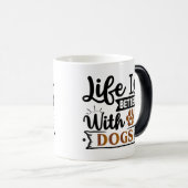 Mug Magique L'art du chien positif | Devis motivationnel (Devant droit)