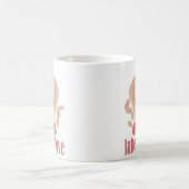 Mug Magique Latte et coupe d'amour, mains et citation de café (Centre)