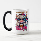 Mug Magique Le café m'aide à tolérer les idiots (Gauche)