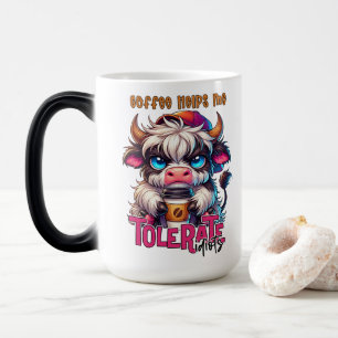 Mug Magique Le café m'aide à tolérer les idiots 