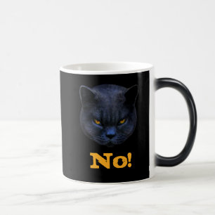 Mug Magique Le chat croisé drôle indique non