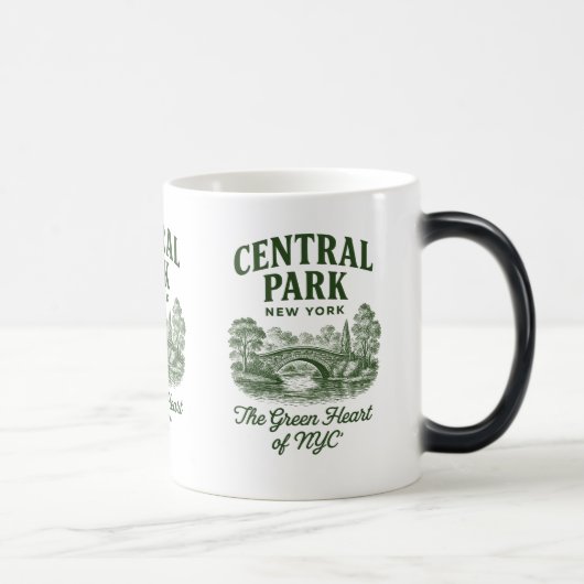 Mug Magique Le cœur vert de nyc (Droite)
