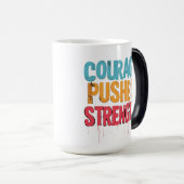 Mug Magique Le Courage Pousse La Force (Devant droit)