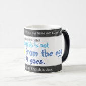 Mug Magique Le jaune de l'oeuf - transl idiot. Allemand! (Devant droit)