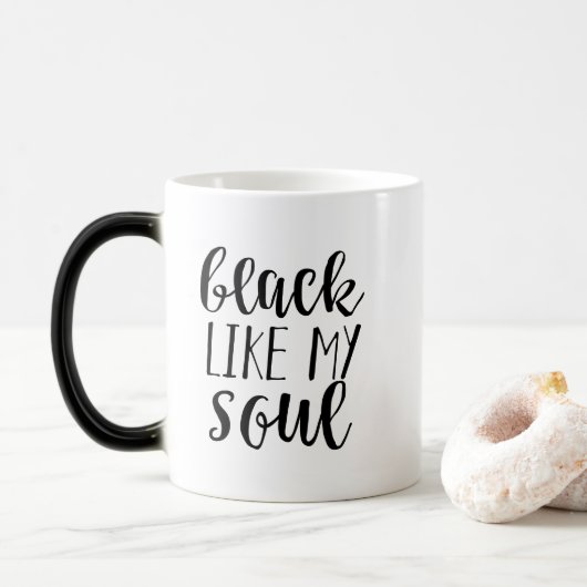 Mug Magique Le noir aiment mon âme (Avec donut)