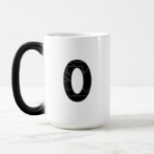 Mug Magique Le nombre zéro (0) en noir (Gauche)