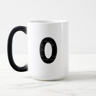 Mug Magique Le nombre zéro (0) en noir
