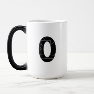 Mug Magique Le nombre zéro (0) en noir