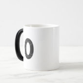 Mug Magique Le nombre zéro (0) en noir (Devant gauche)