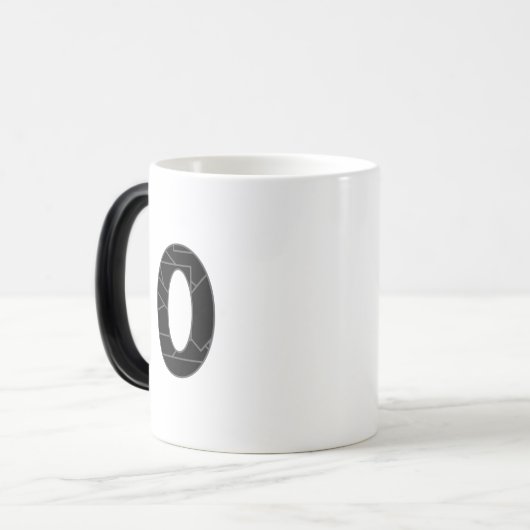 Mug Magique Le nombre zéro (0) en noir (Devant gauche)