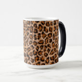 Mug Magique Leopard Jaguar Chat Brown fourrure Motif-24609 Caf (Devant droit)