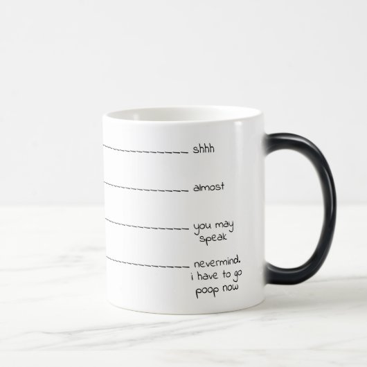 Mug Magique Les amants drôles de café "de dunette du besoin" (Droite)