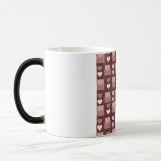 Mug Magique les coeurs volants, les enveloppes d'amour et les 