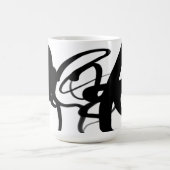 Mug Magique Les Plongeurs : Noir et Blanc Abstrait (Centre)