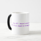 Mug Magique Les règles de maman se transforment en violet (Devant gauche)