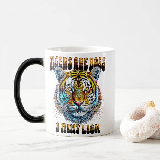 Mug Magique Les tigres sont les patrons | I Aint Lion (Avec donut)
