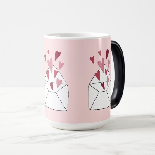 Mug Magique Lettre d'amour (Devant droit)
