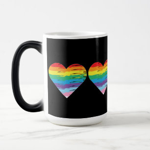 Mug Magique LETTRE DE FIERTÉ DU COEUR Rainbow LGBTQIA