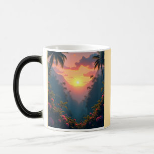 Mug Magique Lever de soleil tropical