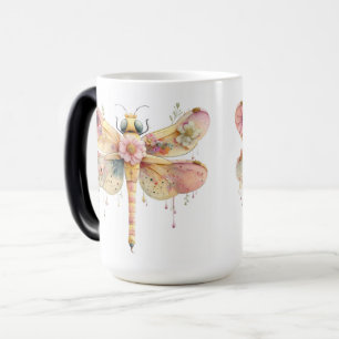 Mug Magique libellule aquarelle florale