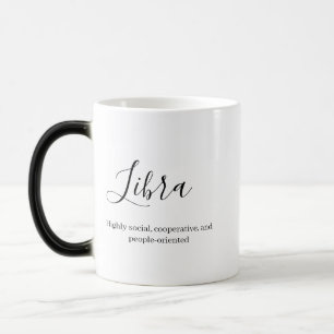 Mug Magique "Libra personnalisée signe Zodiac Nom et traits"