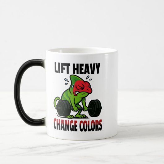 Mug Magique Lift Heavy Change Colors – Funny Chameleon Gym (Gauche)