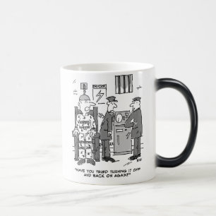 Mug Magique Ligne de décès - Faulty Electric Chaise Gag sur un