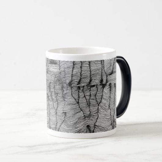 Mug Magique Lignes Abstraites (Devant droit)