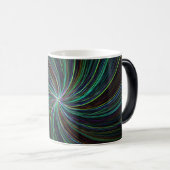 Mug Magique Lignes Turquoises  modernes Abstraites Trippy Cool (Devant droit)