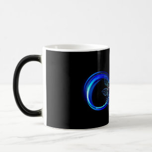 Mug Magique L'infini lumineux avec une rose bleue